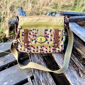 Fossil Floral Crossover Bag